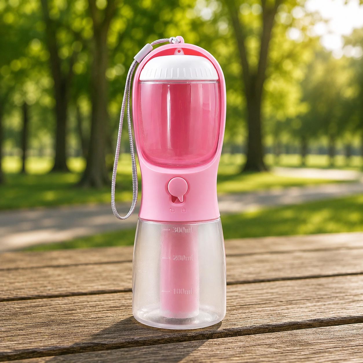 🐶 Botella portátil 3 en 1 para perritos y gatitos felices