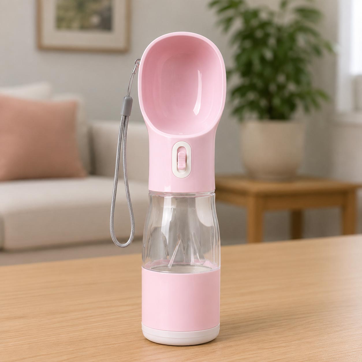 🐶 Botella portátil 4 en 1 para perritos y gatitos activos