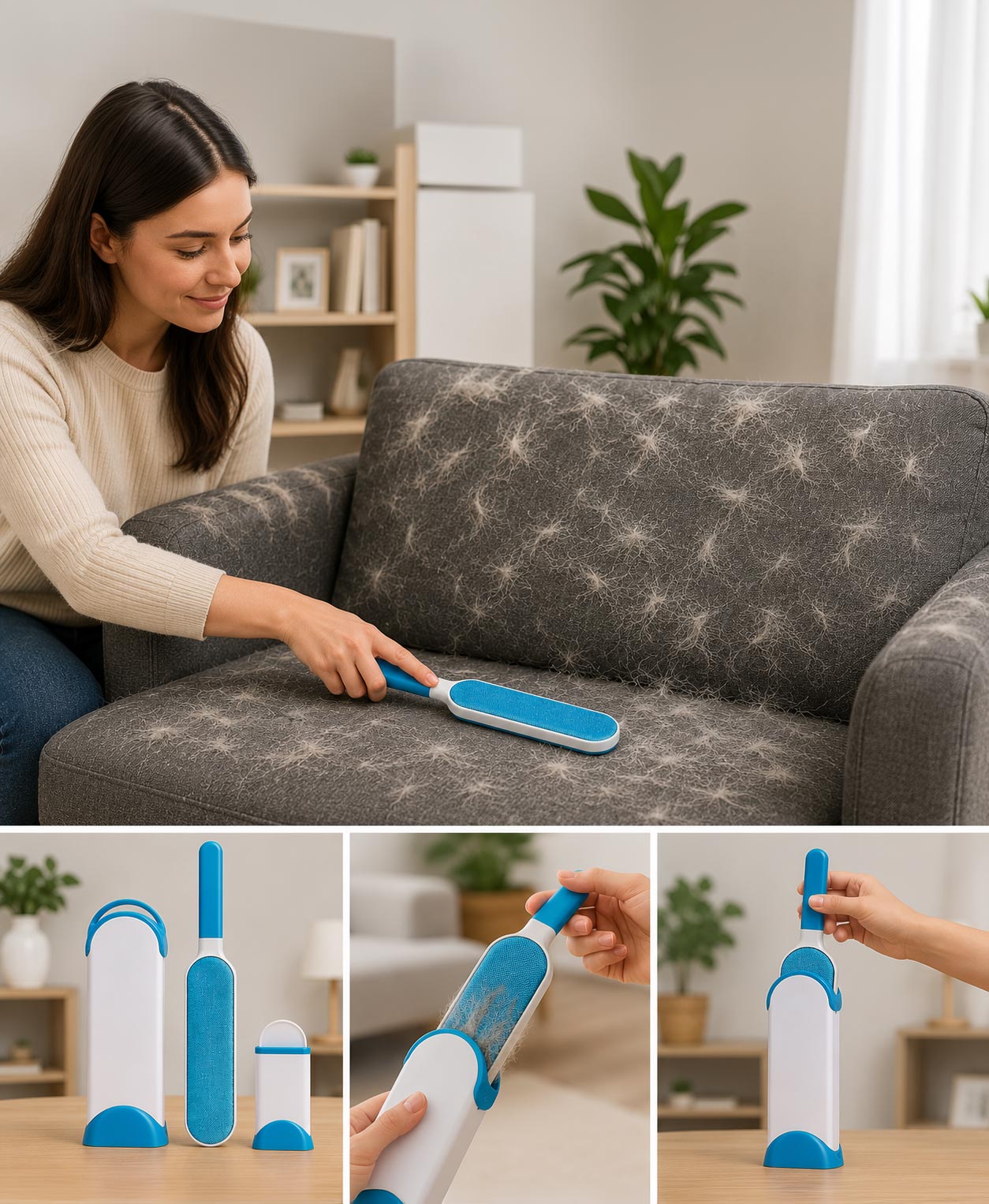 🐕 Cepillo quita pelusa para hogares pet friendly